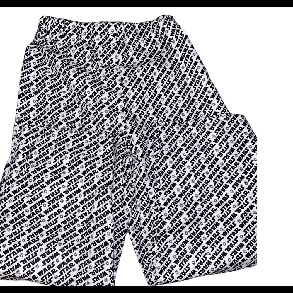 Star Wars white and black Print Leggings Sz S